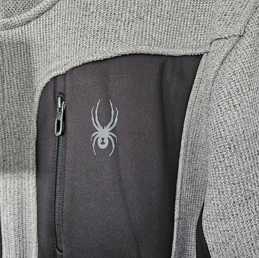Spyder Men’s Full Zip Performance Jacket Gray Black NWT - XXL & L - Picture 7 of 16